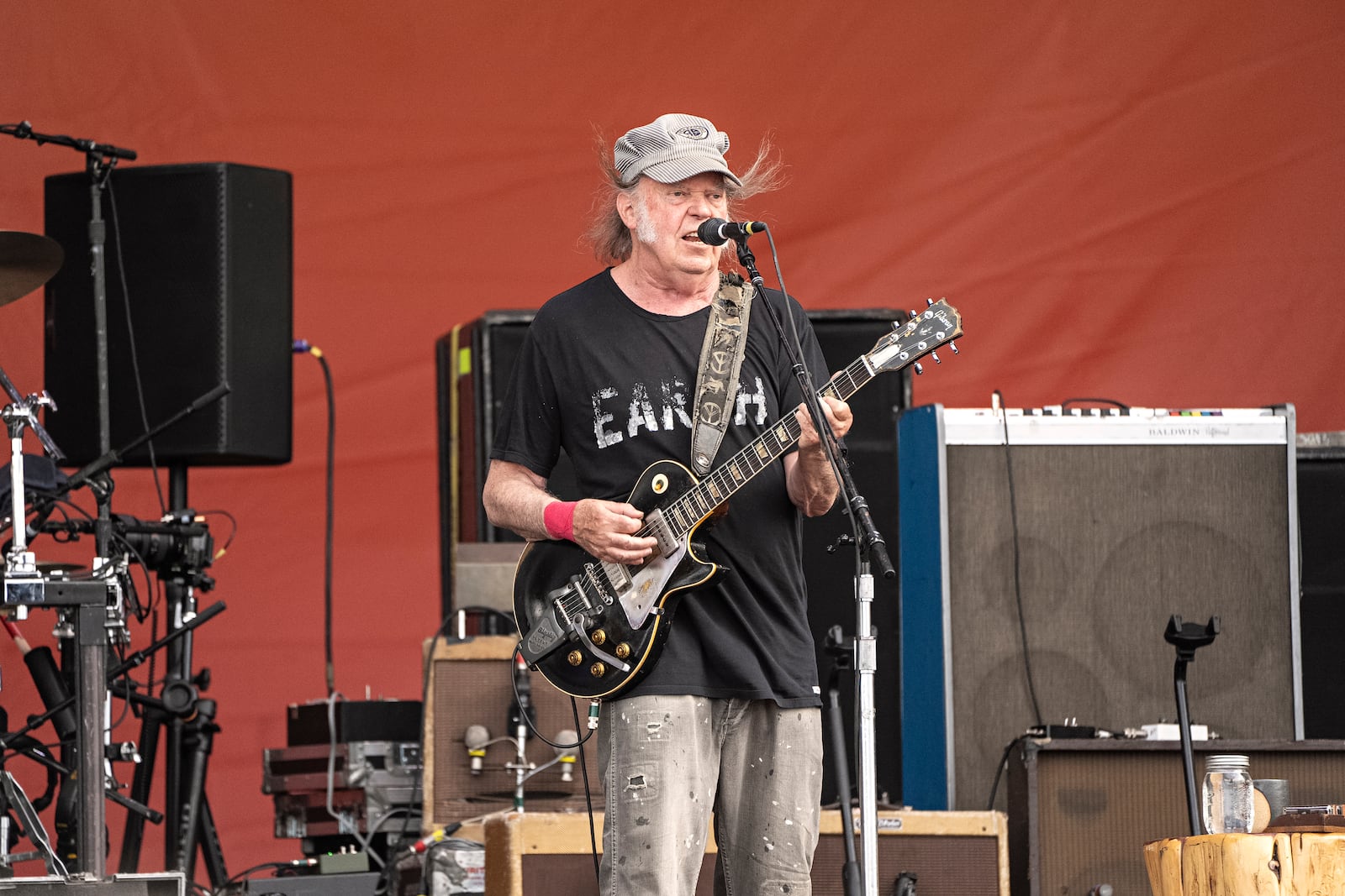 FILE - Neil Young, of Crazy Horse, performs during the New Orleans Jazz & Heritage Festival on May 4, 2024. (Photo by Amy Harris/Invision/AP, File)