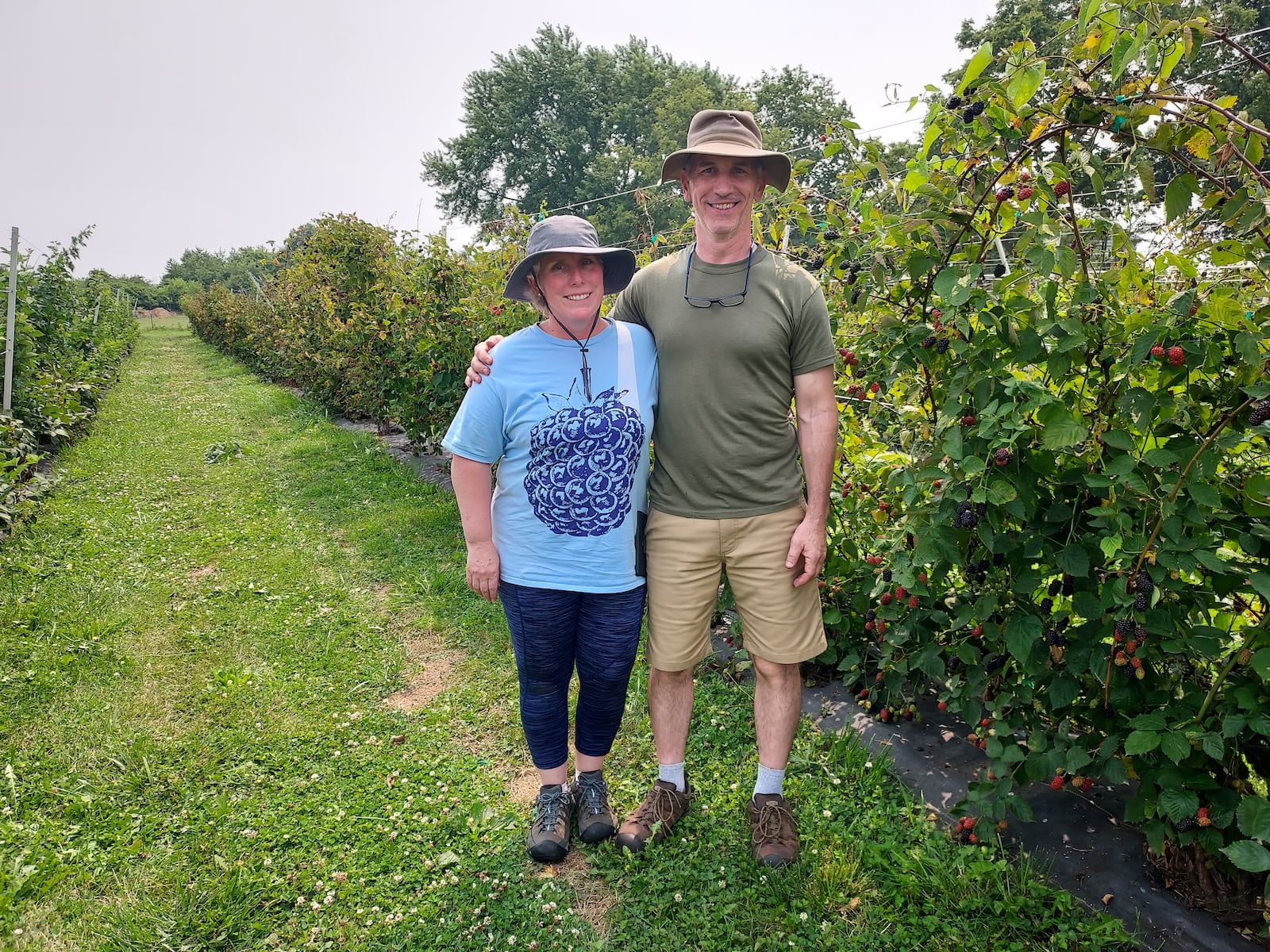 Beth and Jason Pratt own Indian Springs Berry Farm, which offers blackberry picking and farm tours.  GINNY MCCABE/CONTRIBUTED