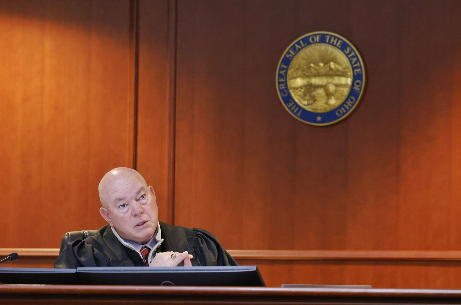 Butler County Common Pleas Judge Keith Spaeth during the capital murder trial of Robbi Robinson Jr. on Tuesday, Feb. 18, 2025. NICK GRAHAM/STAFF