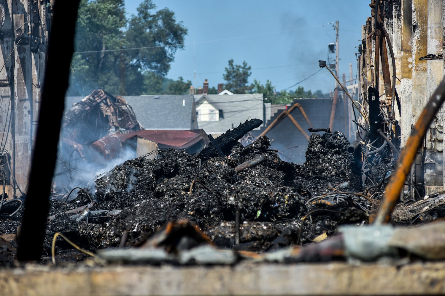 Aftermath of massive warehouse fire in Hamilton