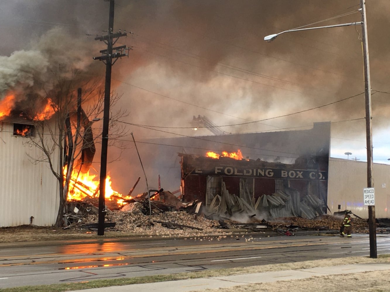 PHOTOS: Large fire at old Middletown Paperboard building on New Year’s Day