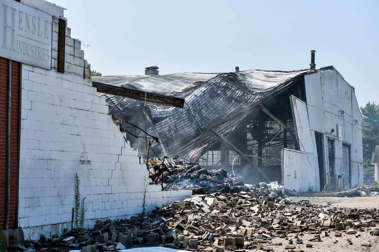 Aftermath of massive warehouse fire in Hamilton