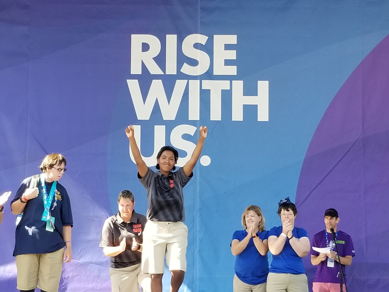 Hamilton’s Dannika Nika Swagler (pictured) and her Unified partner Molly Grimm won the Silver medal for women s golf, representing Team Ohio last week at the Special Olympics USA Games in Seattle. PROVIDED