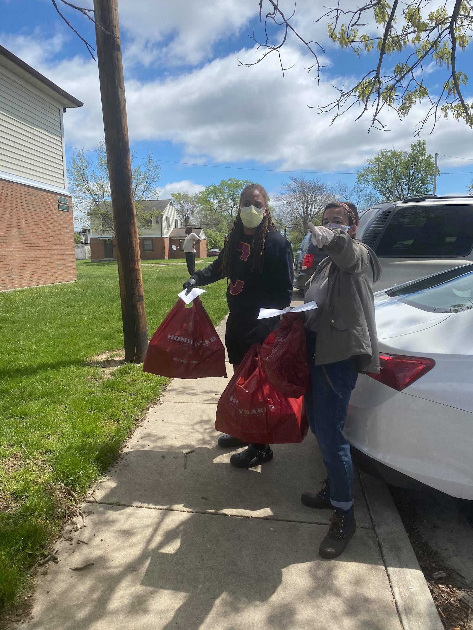 As part of a partnership with  Attorney Michael Wright , Honey Baked Ham- Springfield & Troy and Owens Entertainment,  Dayton Young Black Professional distributed more than 560 meals to health care workers,  nursing facilities, Hilltop Community Homes residents and The Job Center last week.