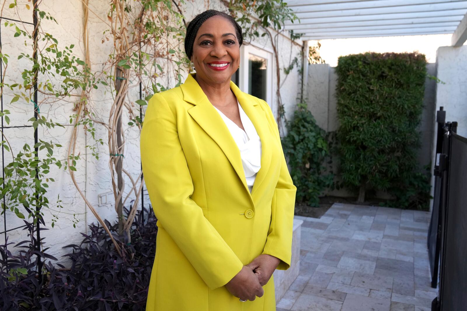 La June Montgomery Tabron, the W.K. Kellogg Foundation's first woman and first Black CEO poses for a photo, Tuesday, Jan. 14, 2025, in Scottsdale, Ariz. (AP Photo/Rick Scuteri)