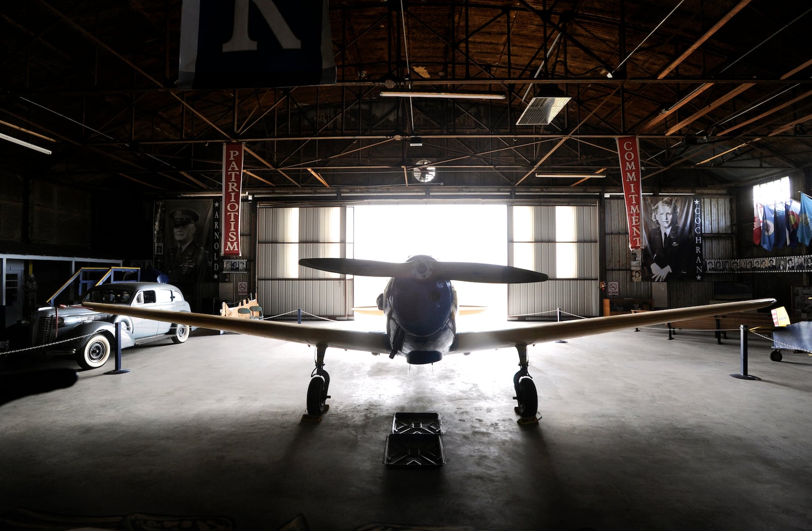 FILE - A PT-19 Primary Trainer airplane rests in the hangar at the National WASP (U.S. Army's Women's Airforce Service Pilots) WWII Museum in Sweetwater, Texas, May 12, 2016. WASPS were female pilots trained in Sweetwater during World War II to fly military aircraft in the United States and Canada. (Ronald W. Erdrich/The Abilene Reporter-News via AP, File)