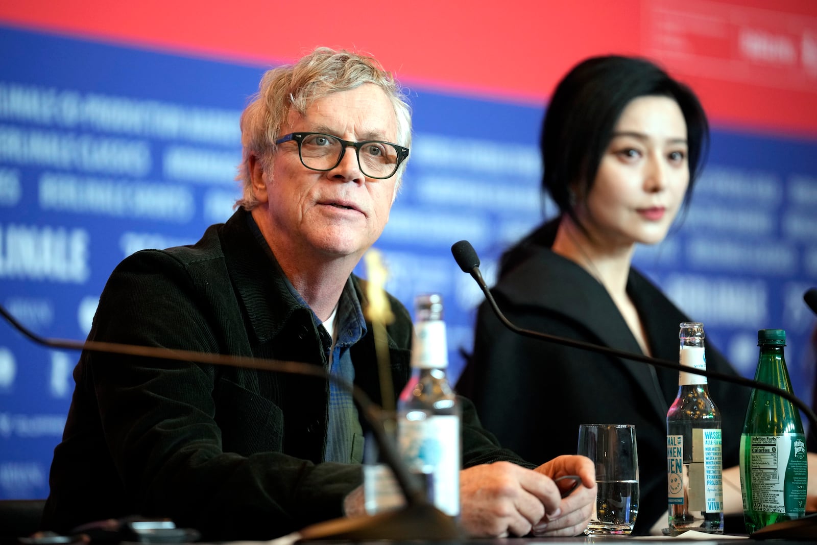 The president of the International Jury, Todd Haynes speaks during a news conference at the opening day of International Film Festival, Berlinale, in Berlin, Thursday, Feb. 13, 2025. (AP Photo/Ebrahim Noroozi)