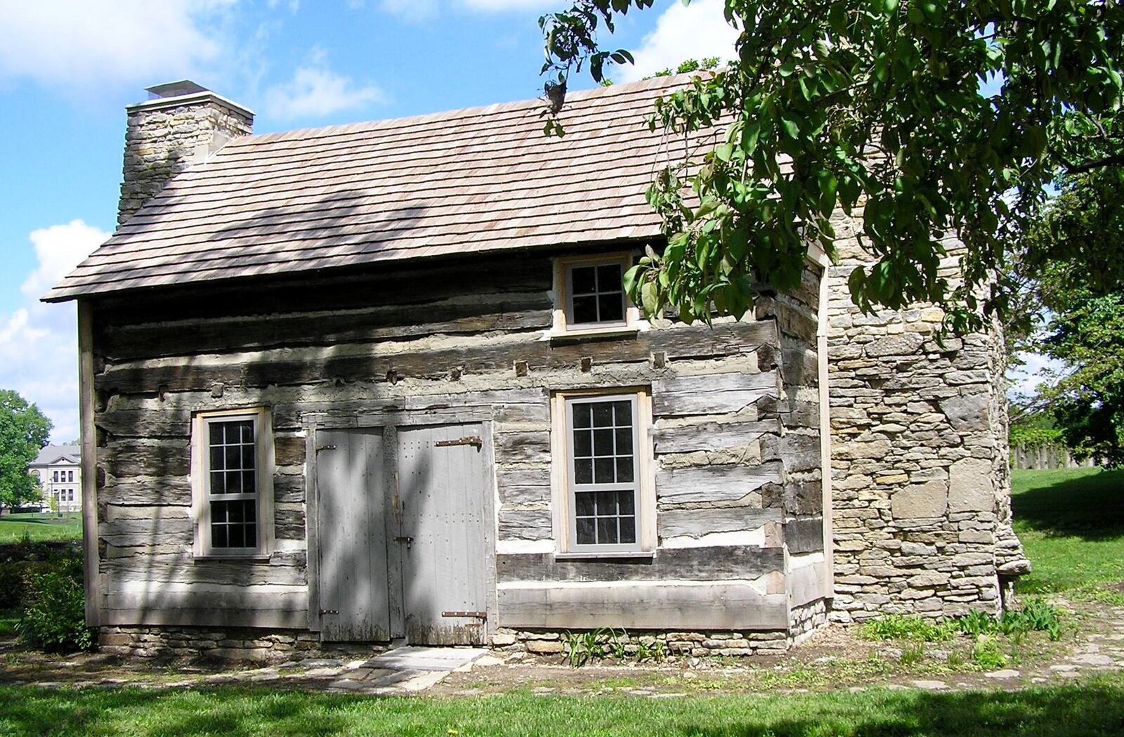 The restored Monument Cabin in Hamilton.