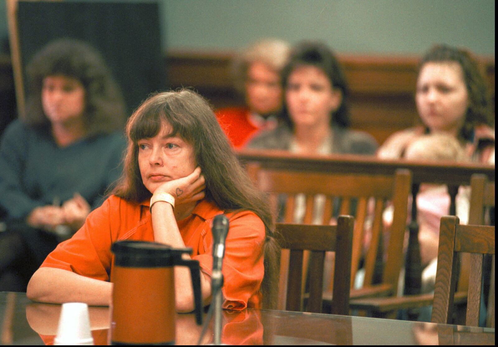 Ellen Peck, mother of James Lawson, is sentenced in Butler County Common Pleas Court in 1998 to four years in prison for her role in covering up the killing of Cheryl Durkin of Middletown.