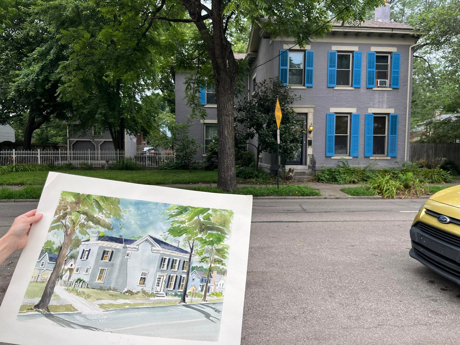 While the colors have changed over the years, Pat Kienlen and her team of investigators discovered a home her father painted years ago on Yankee Road in Middletown. SUBMITTED PHOTO