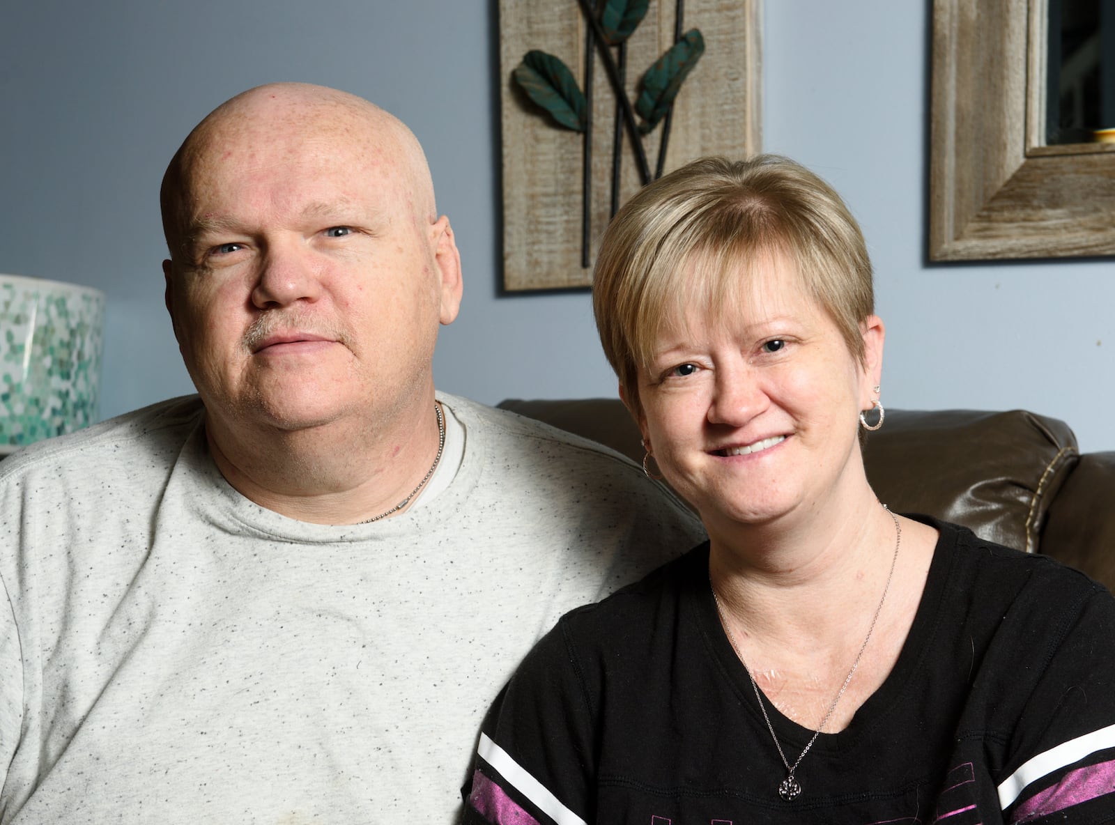 Keli Thorn is set to receive a kidney transplant on Feb. 2. Her husband, Aaron, has been her champion to help find a new kidney, including standing out at the corner of Bridgewater Falls with a red and white sandwich board asking people to donate a kidney for his wife. A woman from Pittsburgh, who saw the story, was inspired to donate to Keli Thorn. NICK GRAHAM / STAFF