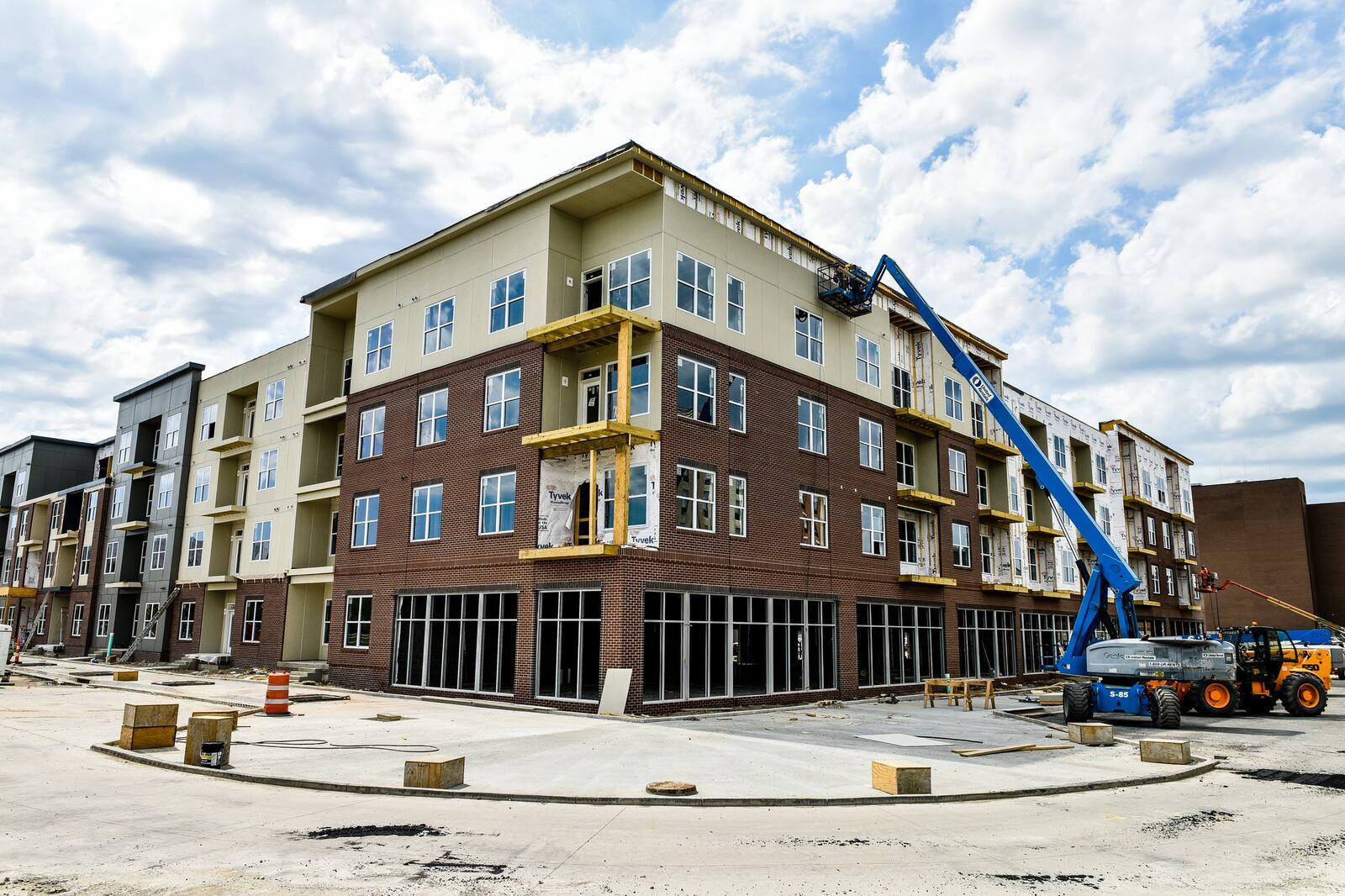 Construction continues on The Marcum building that includes living and retail space in Hamilton. 