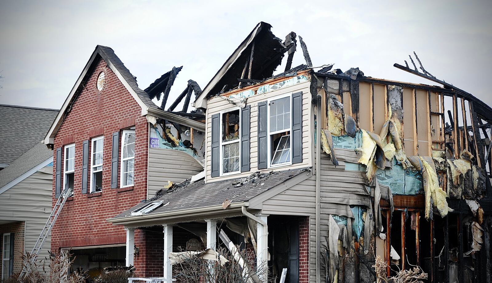 Crews respond to Germantown housefire Wednesday, February 16, 2021. A juvenile, who jumped from a second-floor window into the arms of rescuers, was transported to an area hospital. No serious injuries were reported.