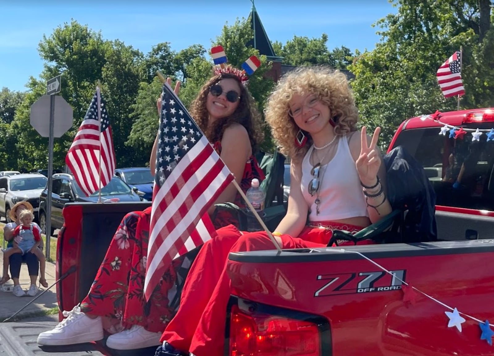 The Cunningham Sisters, Marie, left, and Macie Cunningham, will open on March 8 for En Vogue at the inaugural HERstory & HERitage festival at the Champion Mill Conference Center at Spooky Nook. Pictured are the Cunningham Sisters in the ride in the 4th of July Parade in Hamilton on July 4, 2022. STAFF FILE