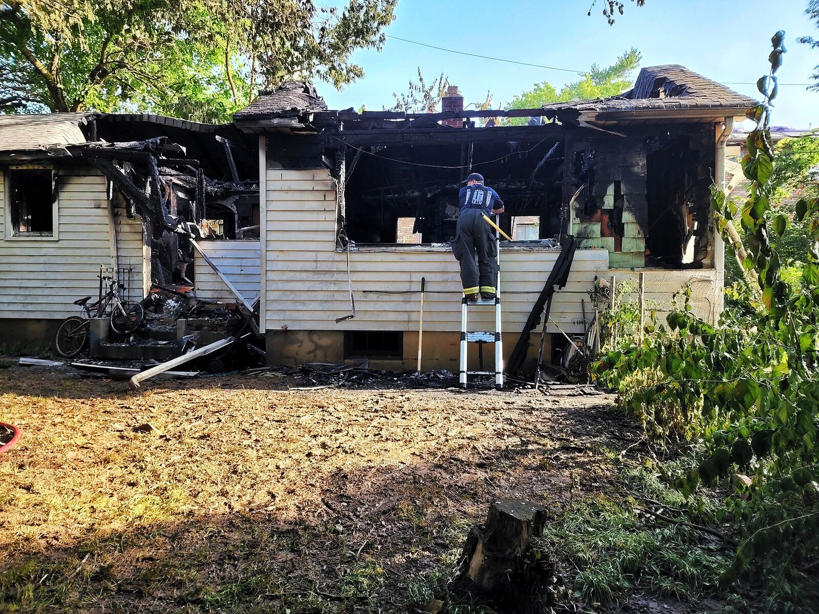 Hamilton firefighters were dispatched to the 3800 block of Pleasant Avenue for a structure fire and found heavy fire and smoke coming from the building, according to officials. NICK GRAHAM / STAFF