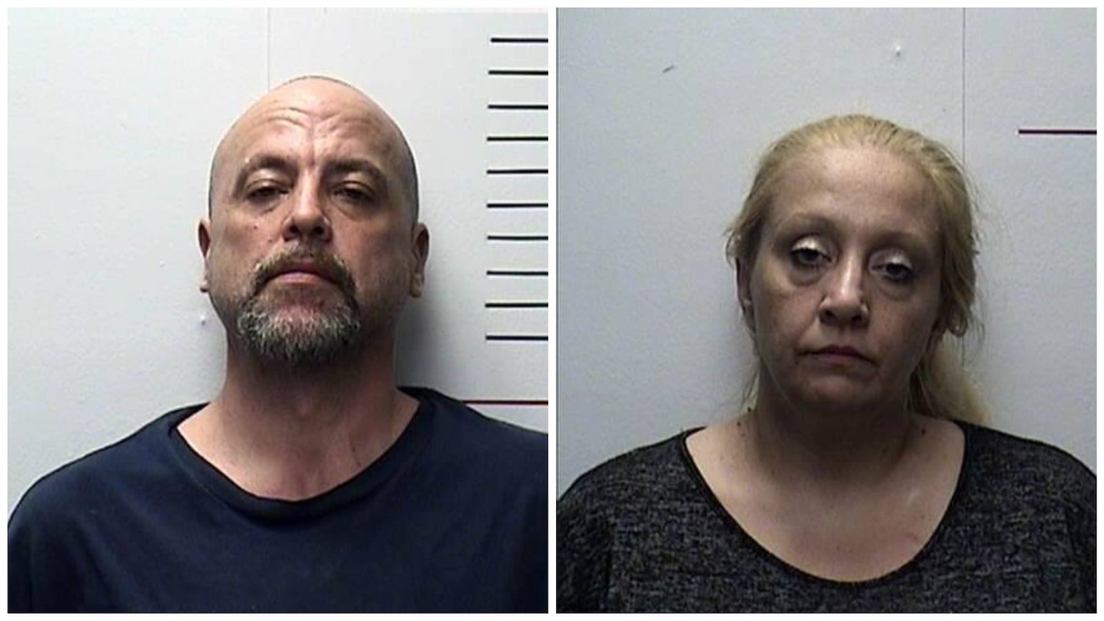 Valoree Harrison, 48, and Bryan Roberts, 50, are charged with abuse of a corpse and obstructing official business, according to police.