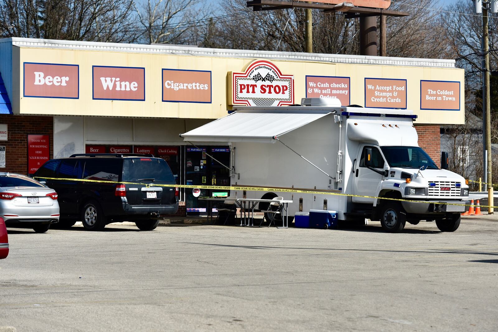 Investigators searched The Pit Stop as part of an investigation into baby formula theft on Thursday, Feb. 22, 2019. ERIC SCHWARTZBERG / STAFF