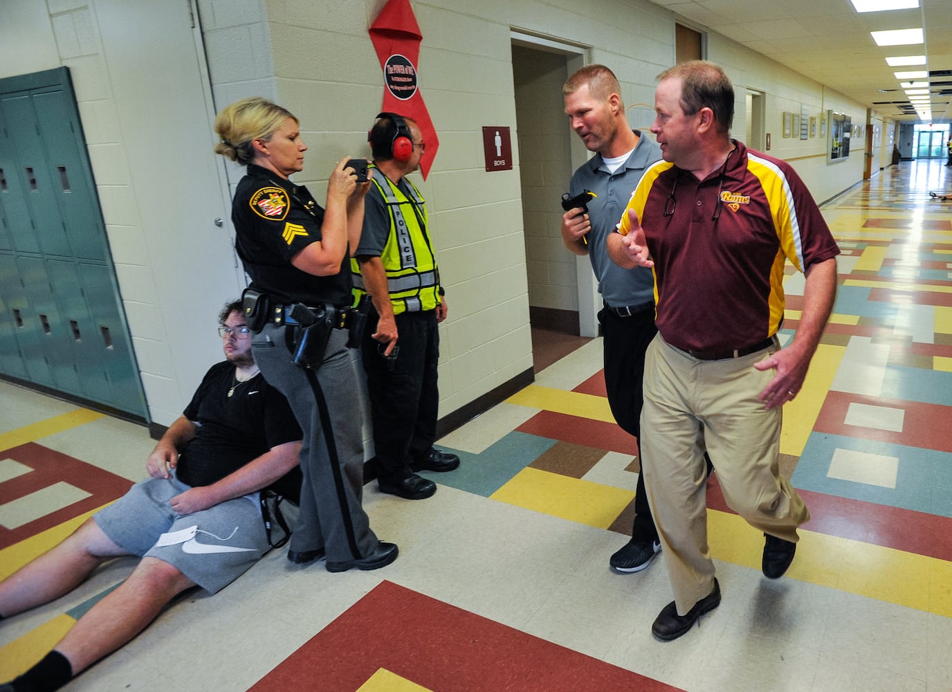 Active shooter training at Ross Middle School