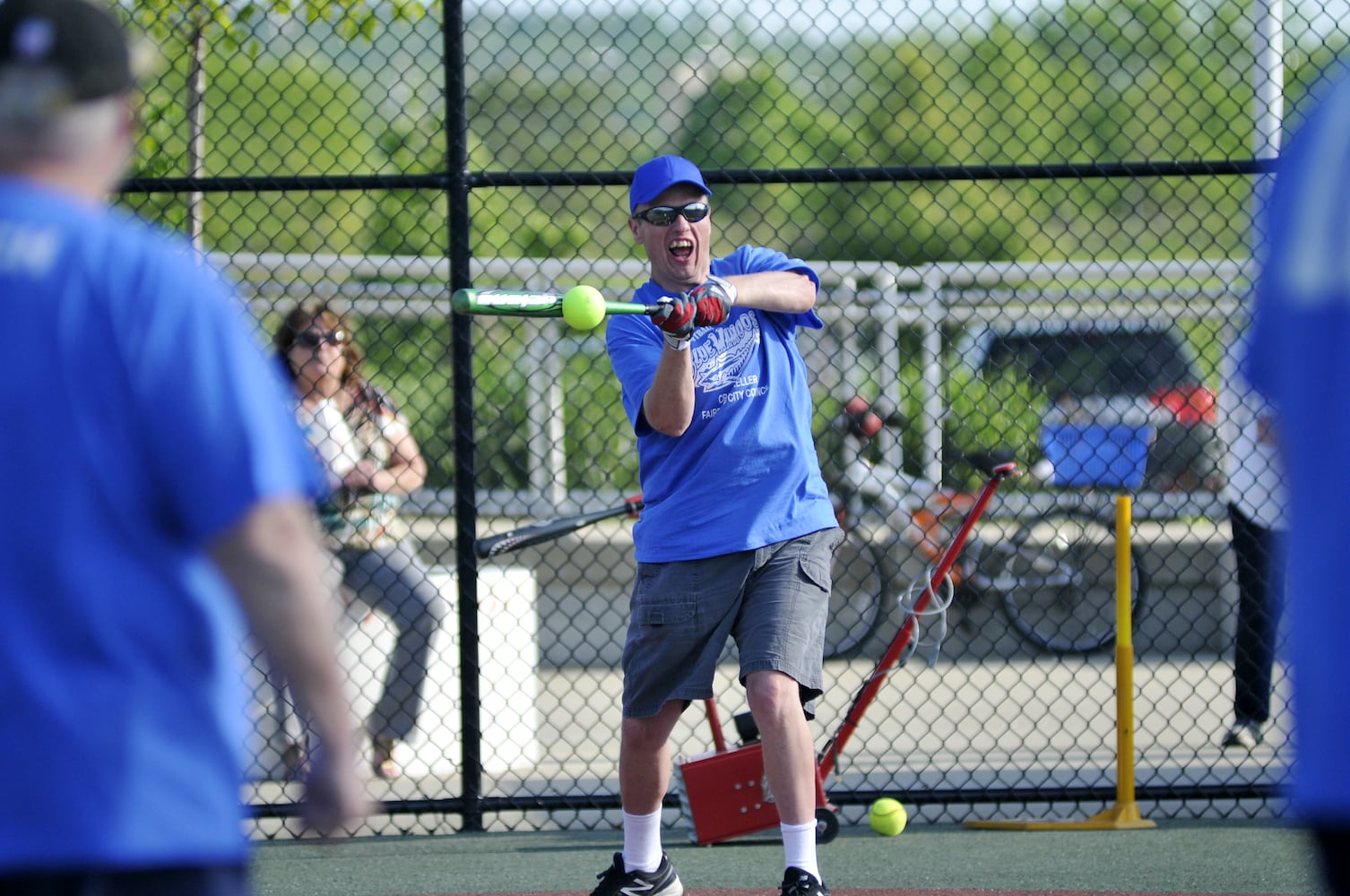 Ball games at Joe Nuxhall Miracle League Field