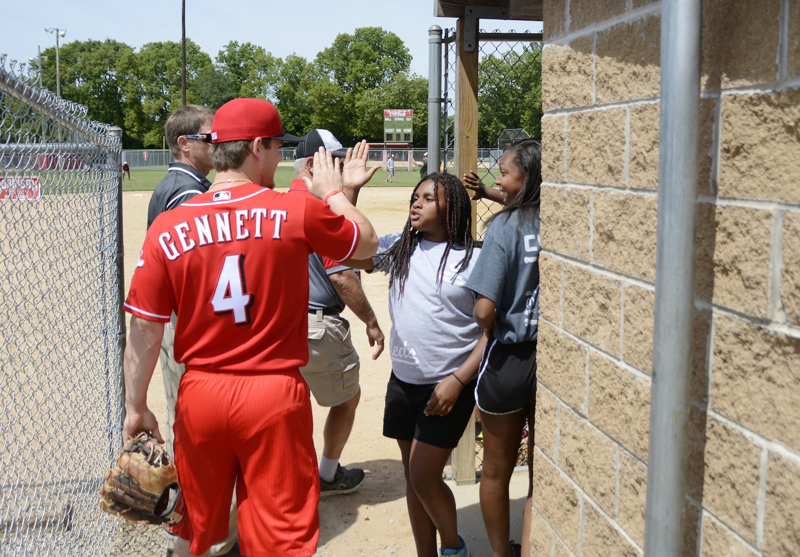 The Butler County Reds Rookie Success League, hosted annually in Fairfield, wrapped the final day of its 11th season with a visit from Cincinnati Reds player Scooter Gennett. 