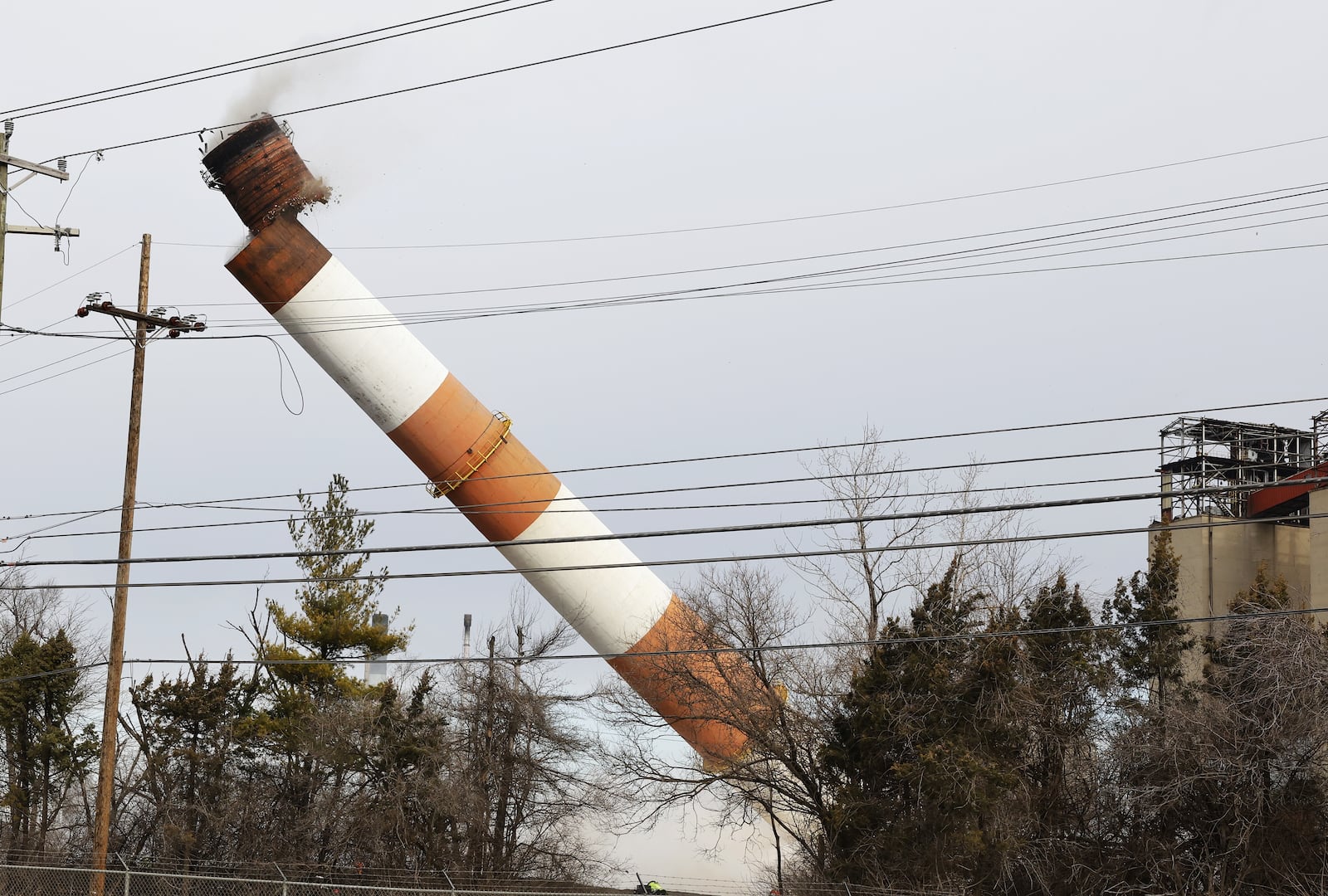 Cleveland-Cliffs demolished an out-of-service stack Tuesday, March 1, 2022 at their Middletown plant. NICK GRAHAM/STAFF