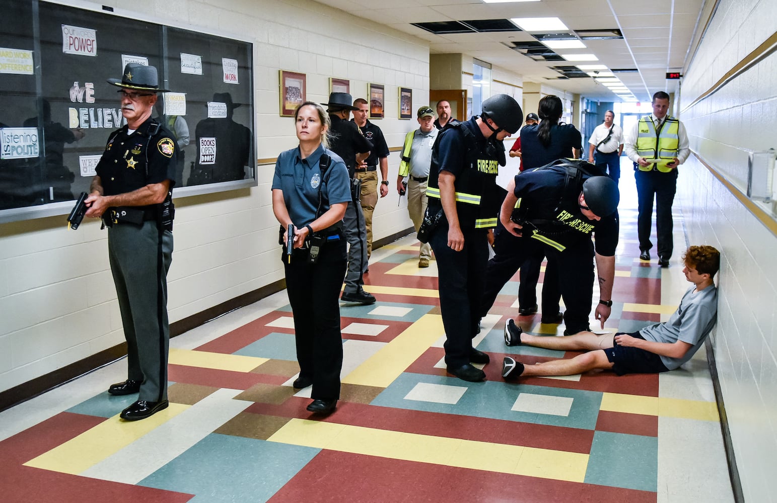 Active shooter training at Ross Middle School