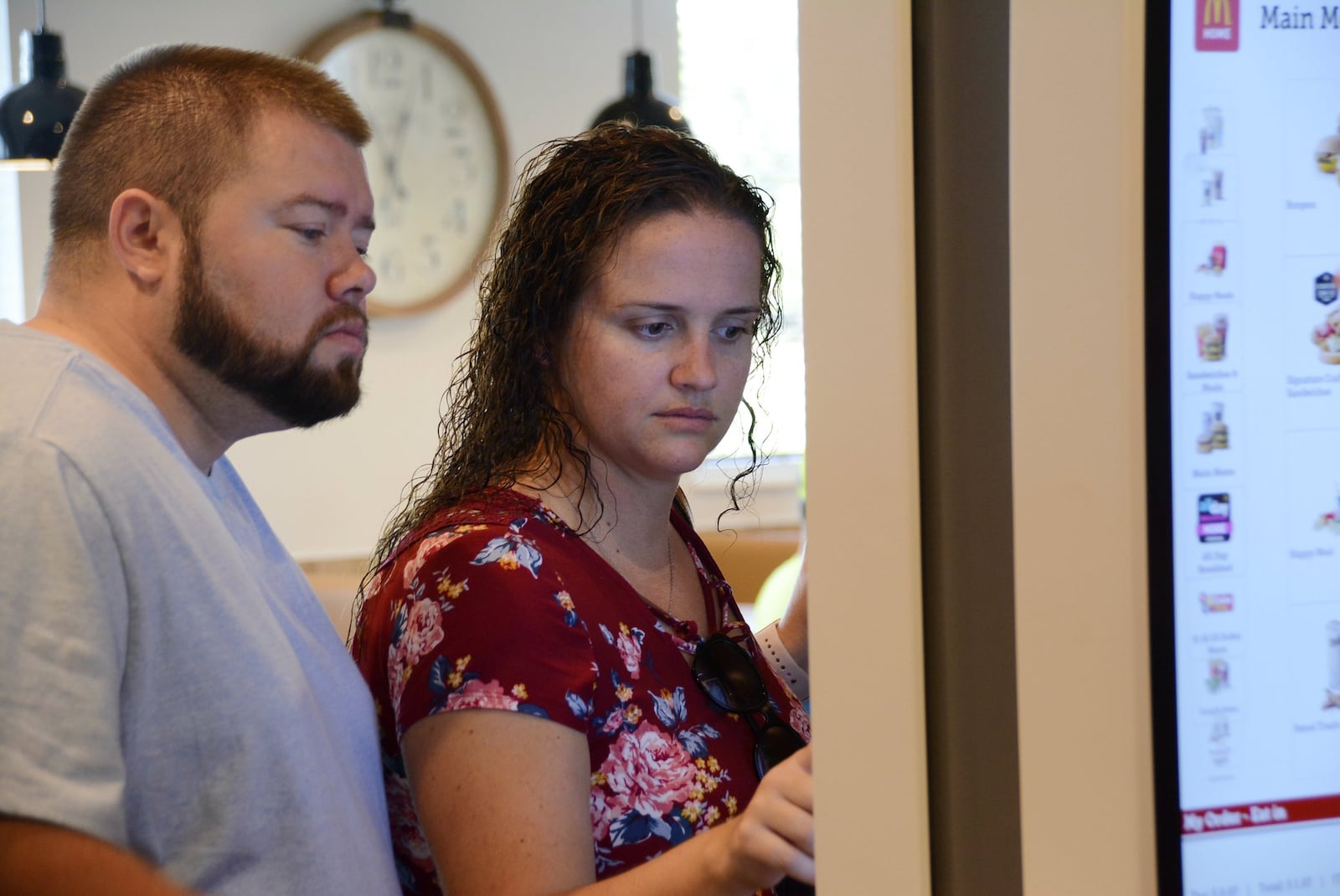 Danielle Carter, of Fairfield, was one of the first customers to place an order using the self-order kiosks at the Fairfield McDonald’s on Nilles Road. 