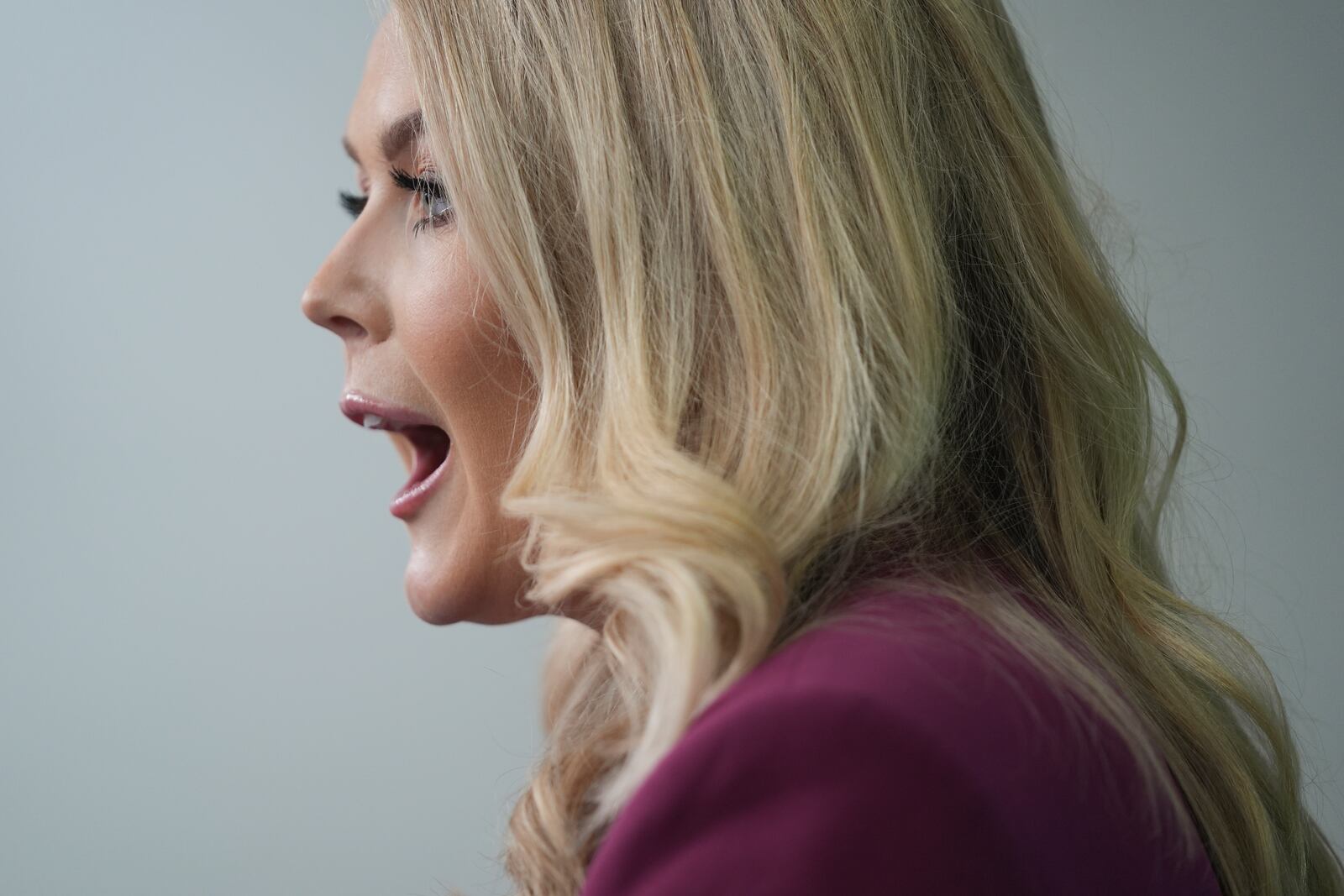 White House press secretary Karoline Leavitt speaks during a briefing at the White House, Tuesday, Jan. 28, 2025, in Washington. (AP Photo/Evan Vucci)