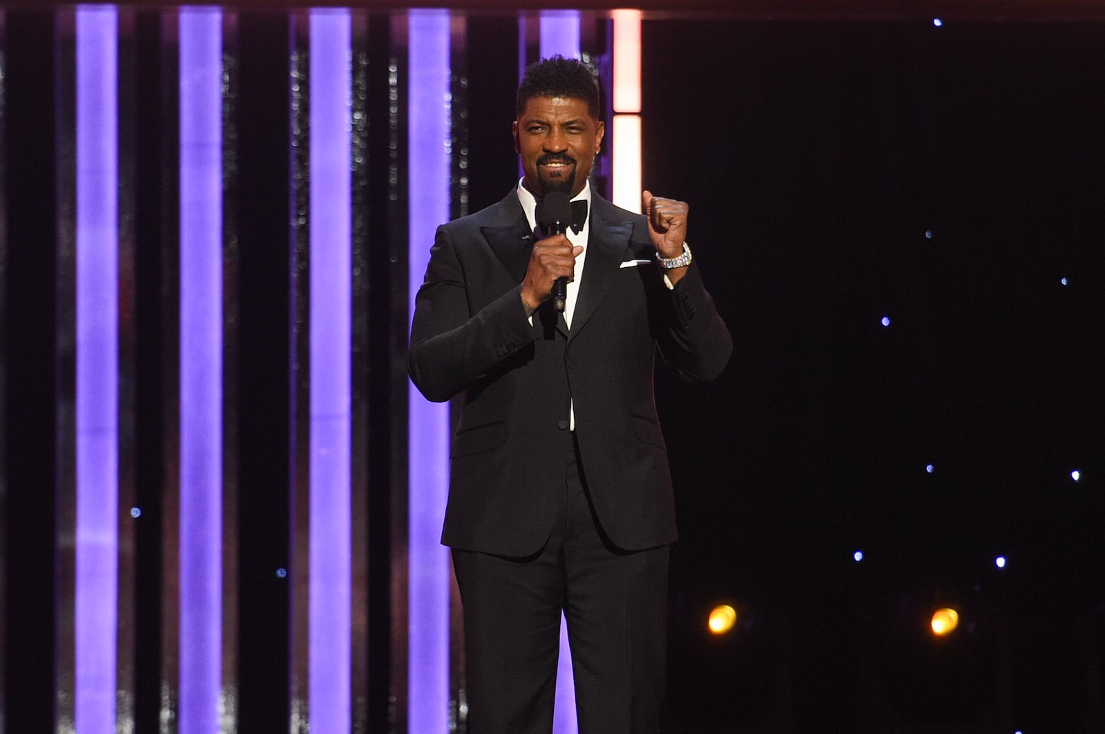 Host Deon Cole speaks during the 56th NAACP Image Awards on Saturday, Feb. 22, 2025, in Pasadena, Calif. (Photo by Richard Shotwell/Invision/AP)