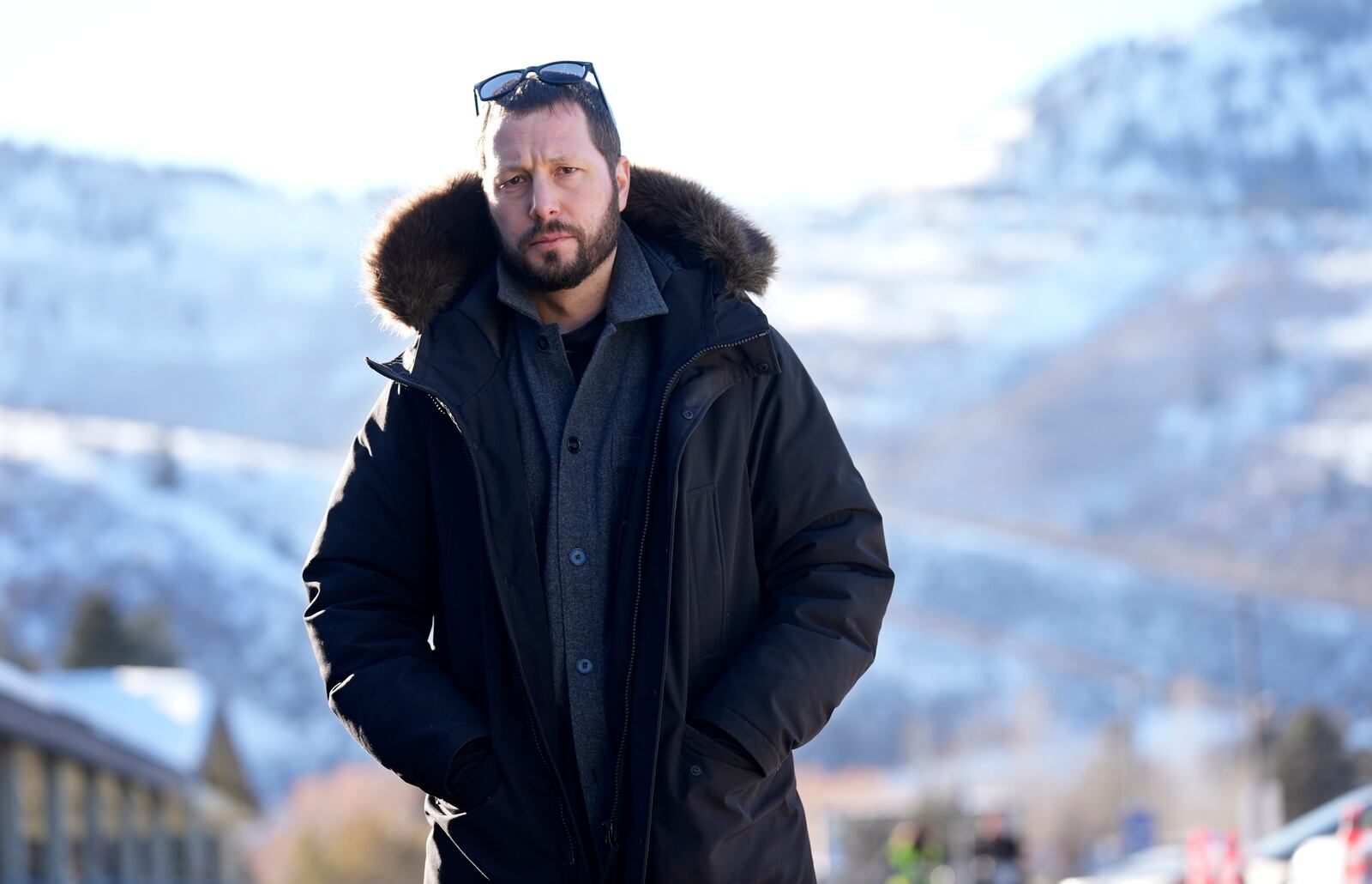 Mstyslav Chernov, director of the documentary film "2000 Meters to Andriivka," poses for a portrait during the Sundance Film Festival on Thursday, Jan. 23, 2025, in Park City, Utah. (AP Photo/Chris Pizzello)