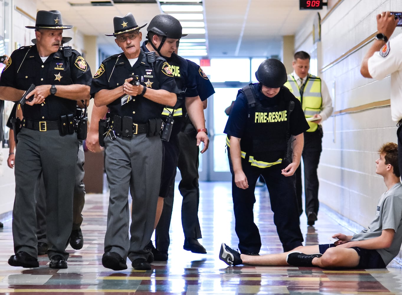 Active shooter training at Ross Middle School