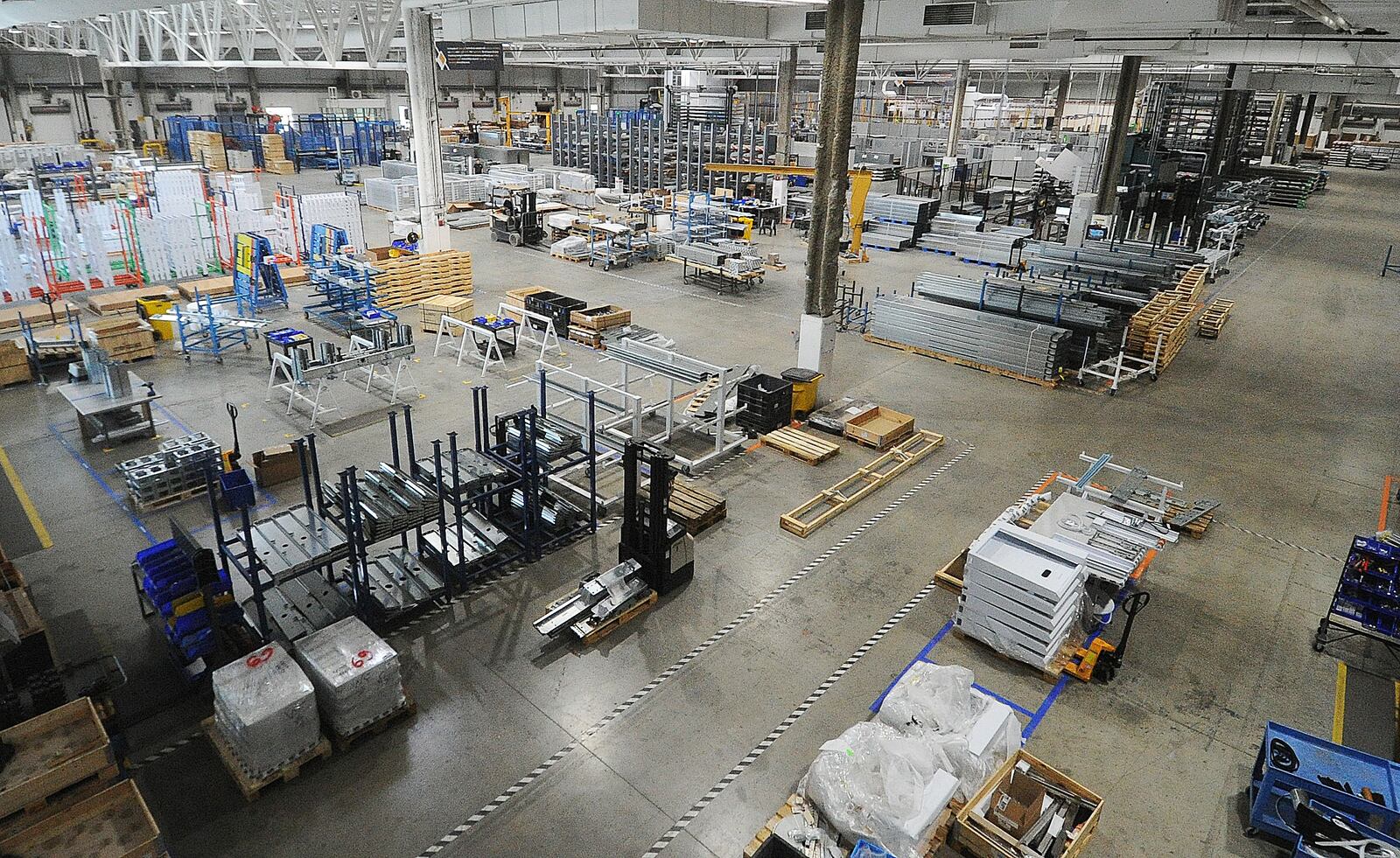 MODULA Inc. builds storage and management systems to reduce storage space and provide real-time visibility into inventory status, maintenance requirements and other key operational parameters. MARSHALL GORBY\STAFF