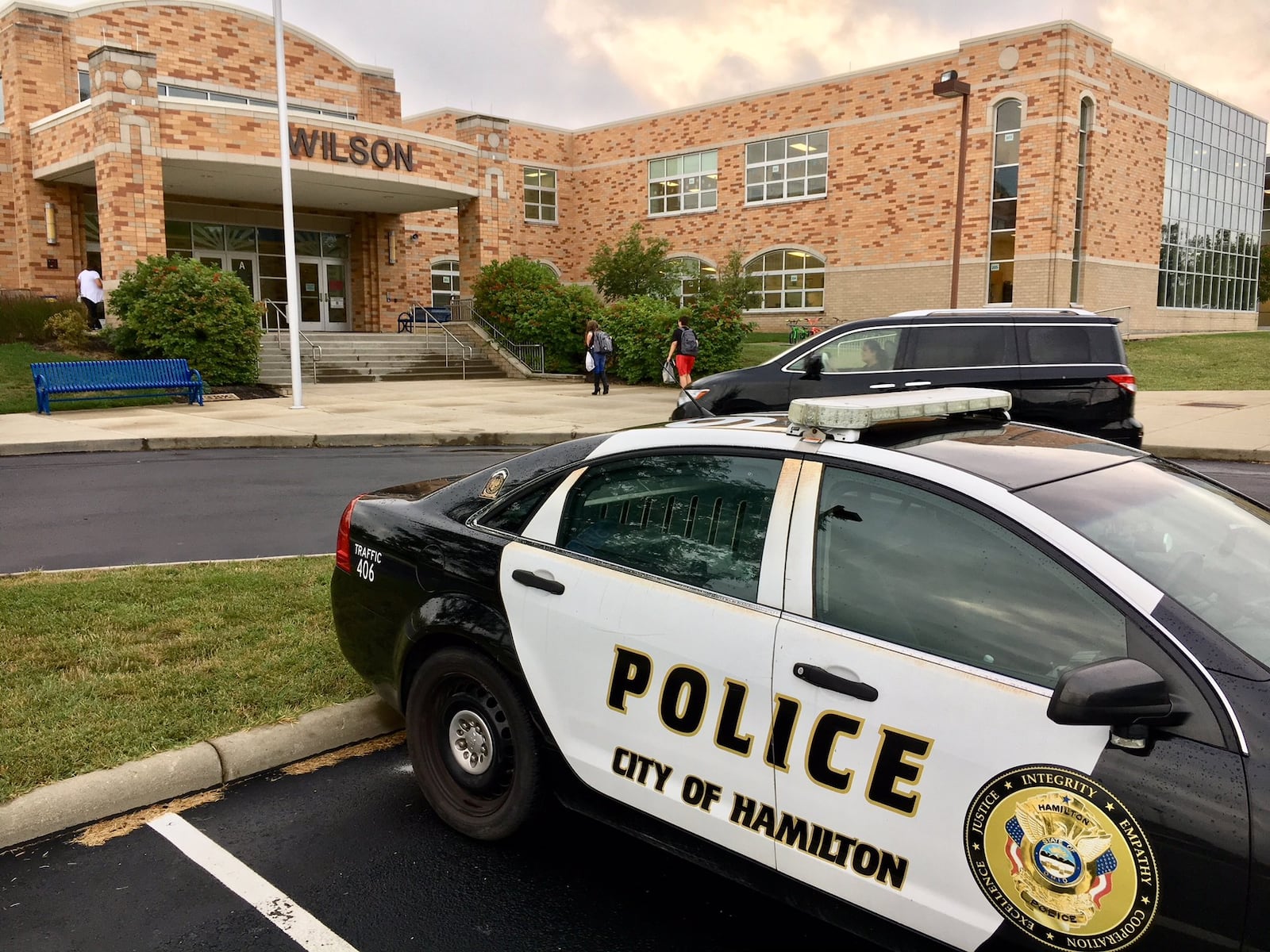 Enhanced security was the dominating topic during summer break for Hamilton City Schools, but Wednesday saw the enthusiasm of starting a new school year take over as classes began in the 10,000-student district. Hamilton City Schools, which is studying a plan to arm some staffers, has already increased its number of armed school resource officers as part of an agreement with the Hamilton Police Department. 