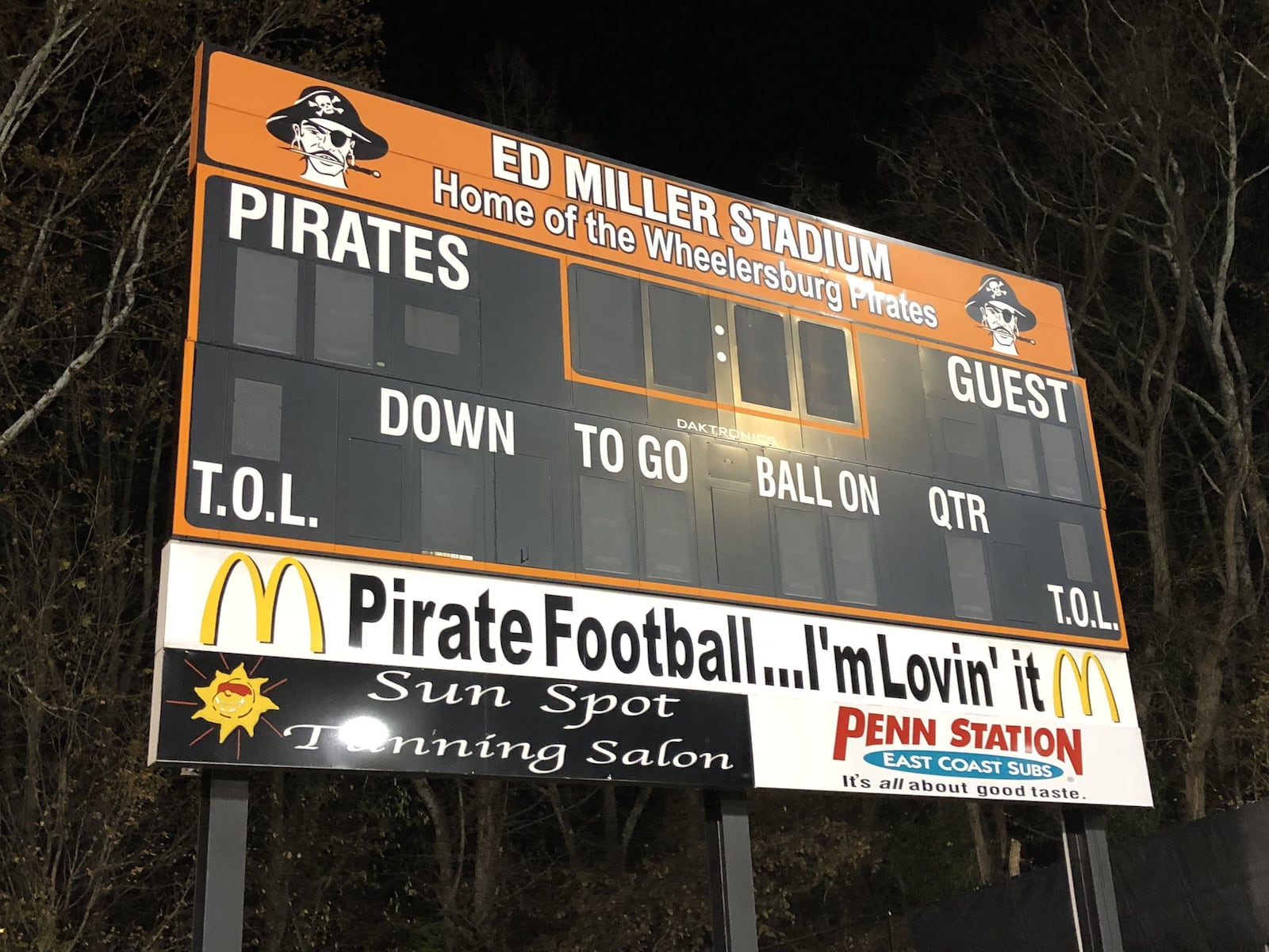 Ed Miller Stadium is the home of the Wheelersburg Pirates, who will face Madison on Saturday in the Division V, Region 20 championship game at Hilliard Darby. RICK CASSANO/STAFF