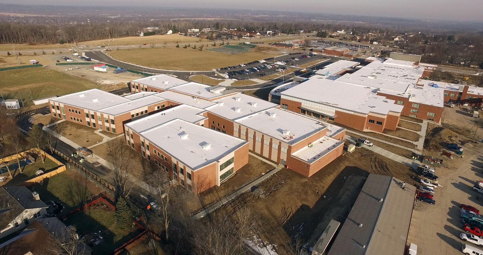 The Middletown City School District is spending $96 million to build a new Middle School and renovate the existing High School on Briel Boulevard.  This is the largest and most expensive construction project in the district's history.   TY GREENLEES / STAFF