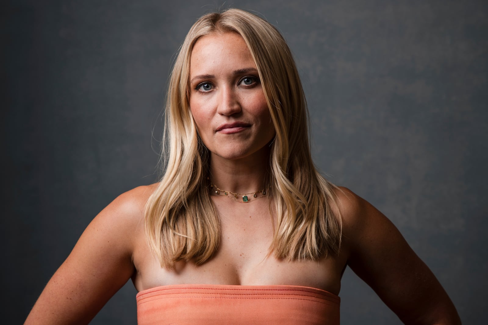 FILE - Emily Osment poses for a portrait to promote "Georgie & Mandy's First Marriage" during the Summer Television Critics Association Press Tour in Pasadena, Calif., on July 13, 2024. (Willy Sanjuan/Invision/AP, File)