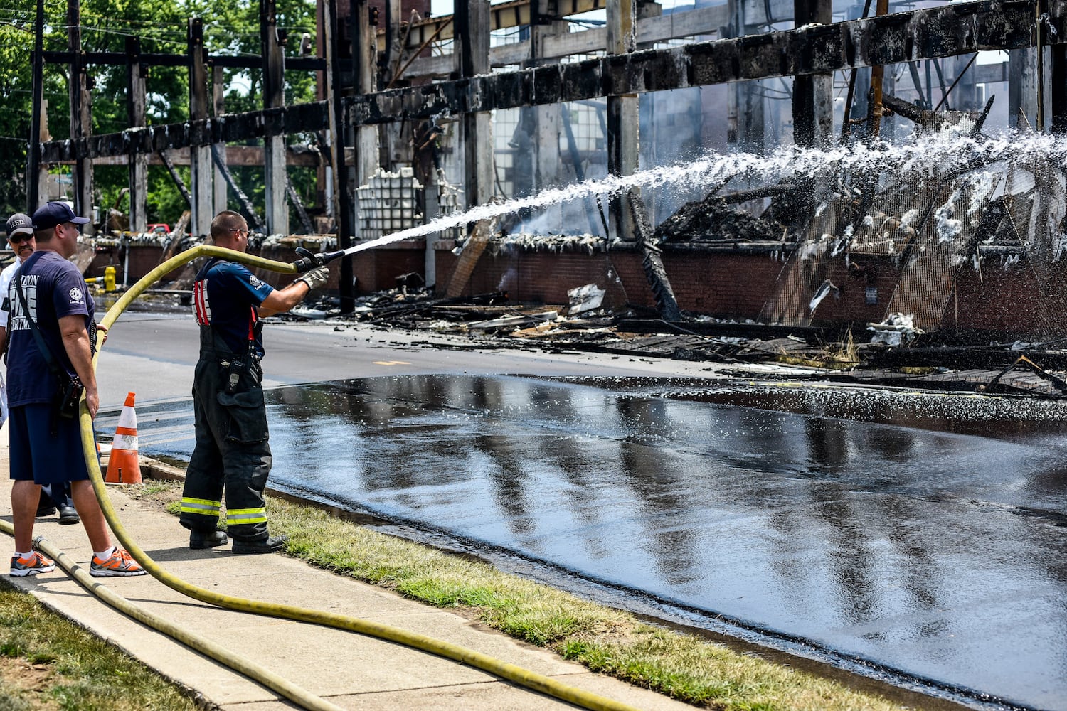 Aftermath of massive warehouse fire in Hamilton