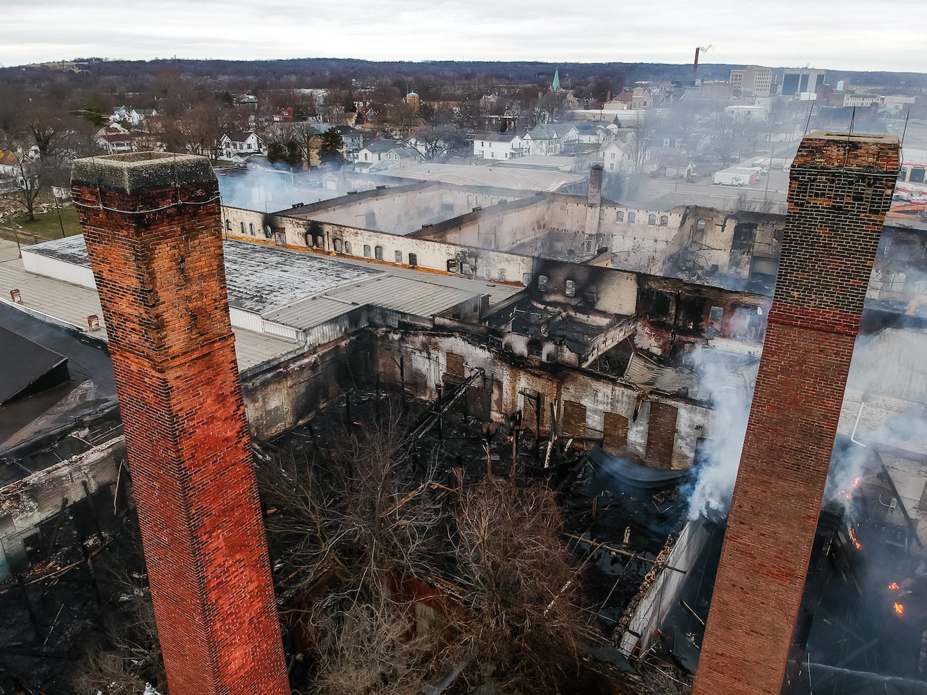 PHOTOS: Aftermath of huge New Year’s Day warehouse fire in Middletown