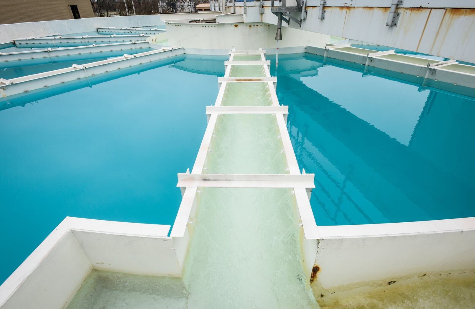 This is the solids contact basin at the Hamilton South Water Treatment Plant. NICK GRAHAM/STAFF