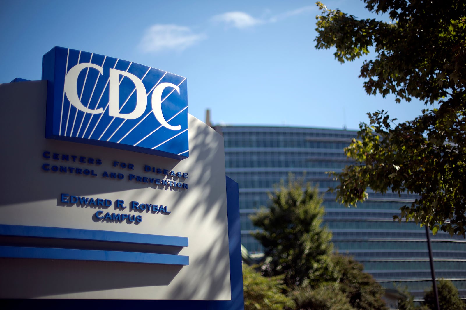 FILE - A sign marks the entrance to the federal Centers for Disease Control and Prevention (CDC) in Atlanta, on Oct. 8, 2013. (AP Photo/David Goldman, File)