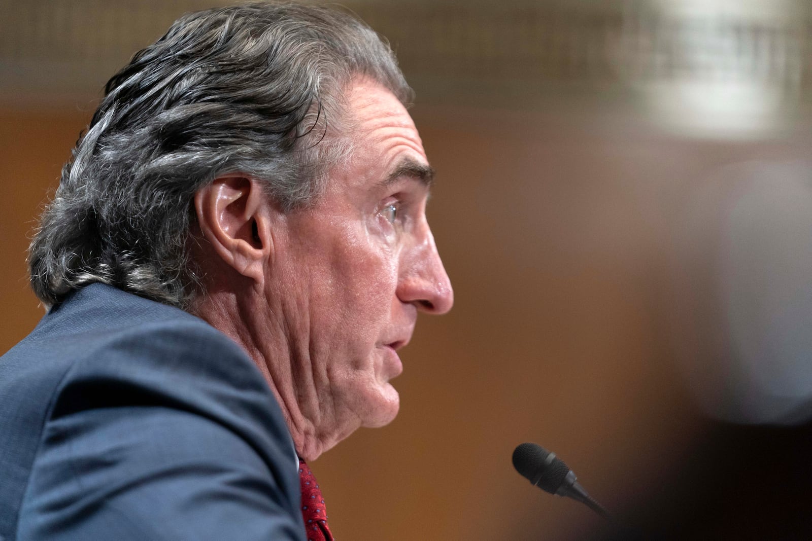 Former Gov. Doug Burgum, President-elect Donald Trump's choice to lead the the Interior Department as Secretary of the Interior, testifies before the Senate Energy and Natural Resources Committee on Capitol Hill in Washington, Thursday, Jan. 16, 2025. (AP Photo/Jose Luis Magana)