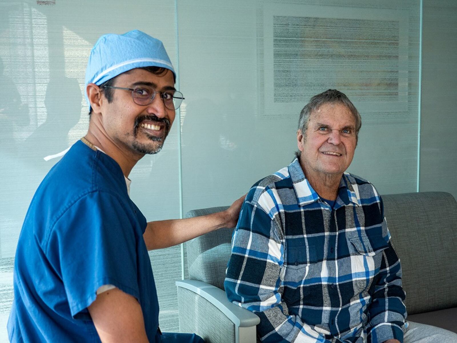 Surgical oncologist and Mercy Health Physician Dr. Shyam Allamaneni recently performed Greater Cincinnati's first Whipple procedure robotic surgery on Frederick "Rick" Weppler of Ross Township. Weppler is recovering well. PROVIDED