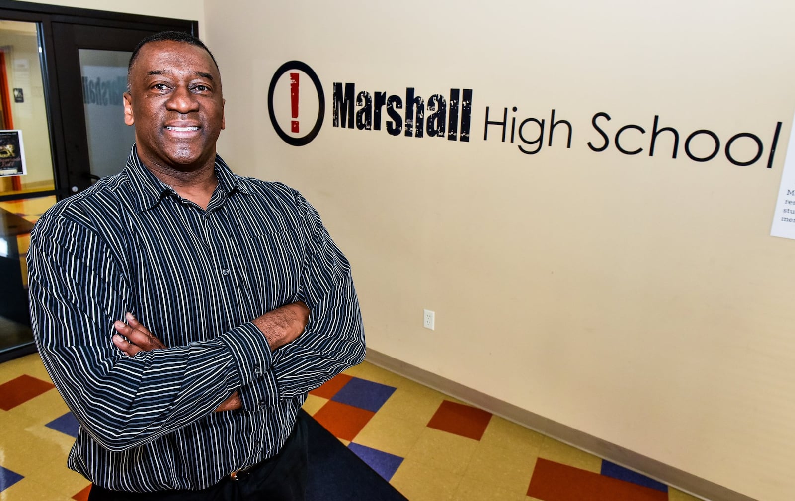 Chuck Hall is the principal of Marshall High School. “My family and Marshall give me worth,” he said. 