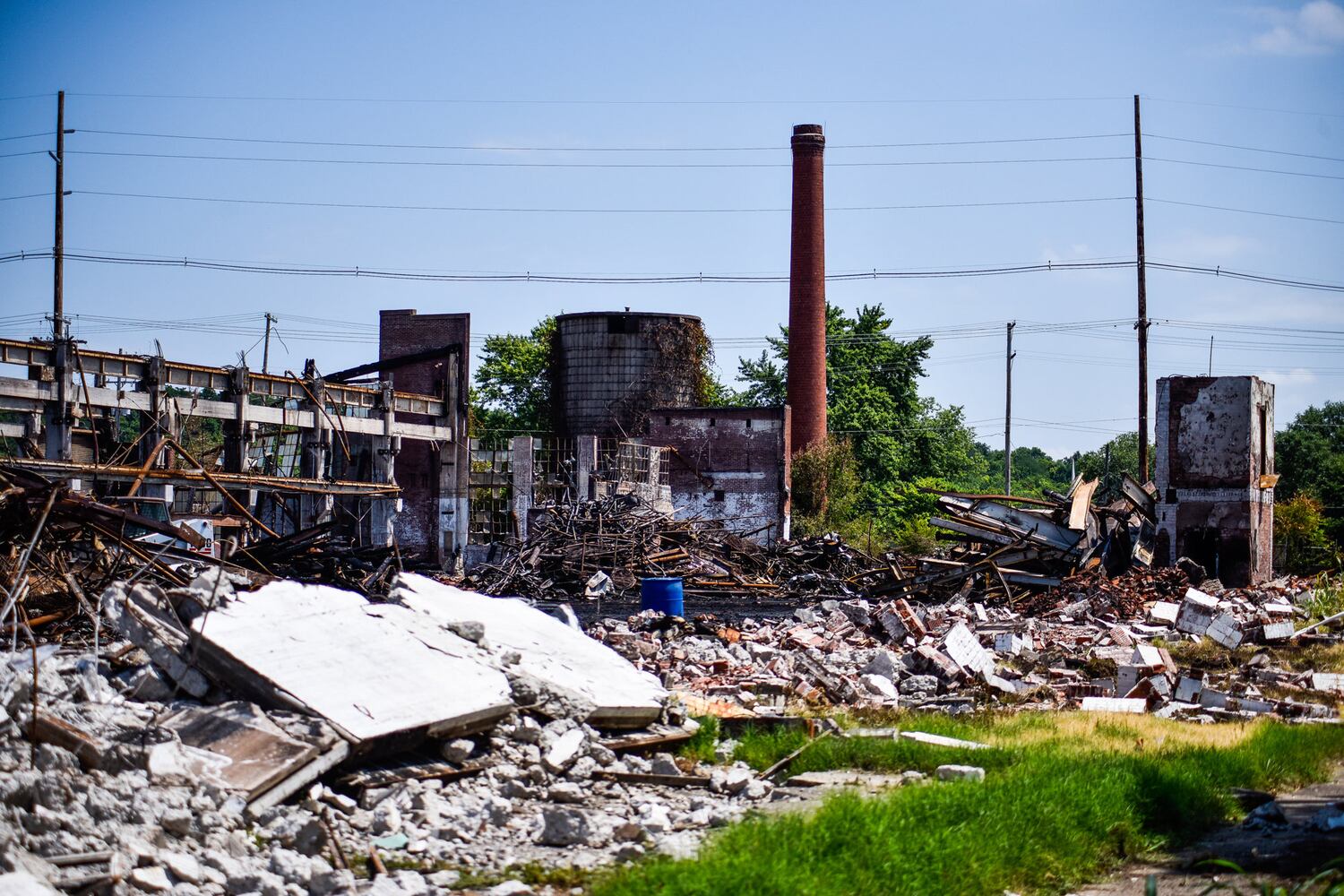 Crews demolish warehouse after massive fire in Hamilton