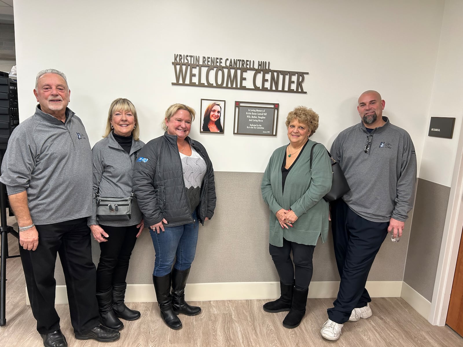 Several members of the Cantrell family attended the ribbon cutting and open house of the Premier Blood and Cancer Center and the Miami Valley Infusion Center. The lobby is named in memory of Kristin Renee Cantrell Hill, who died on Dec. 7, 2020 from an inoperable brain tumor. CONTRIBUTOR/RICK McCRABB