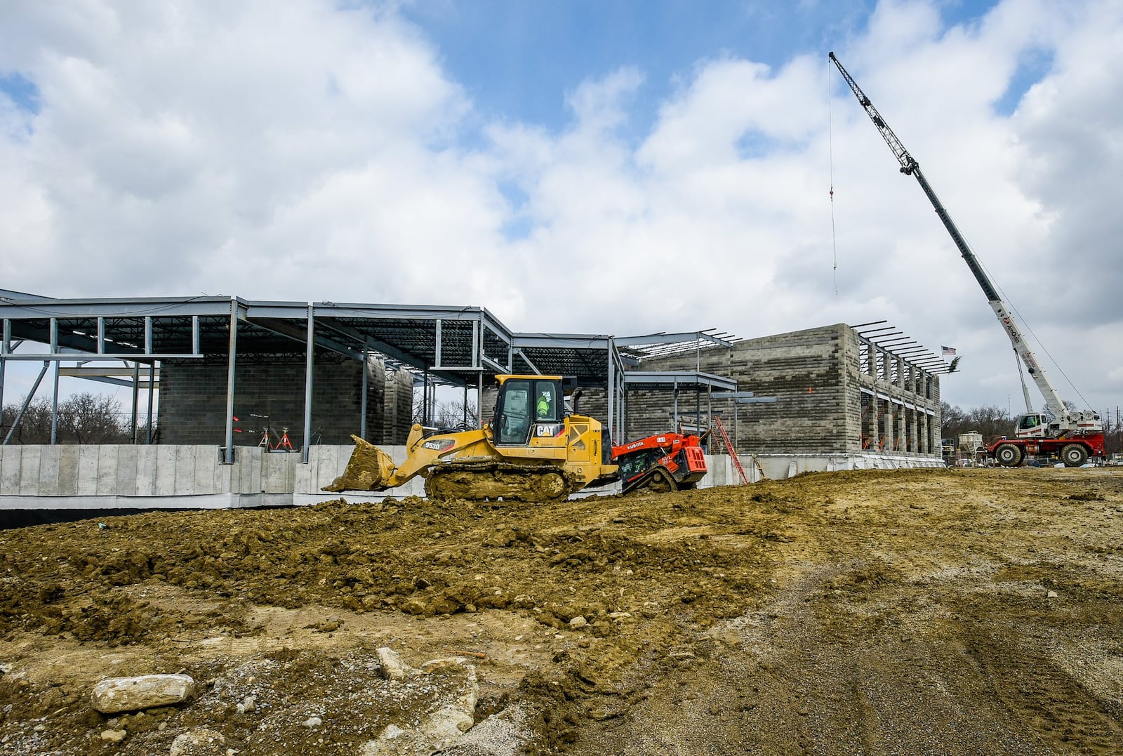 Construction continues March 2 on the much anticipated and once-controversial new Boys and Girls Club on Cincinnati Dayton Road in Olde West Chester at the former site of Lakota’s Union School in West Chester Twp. NICK GRAHAM/STAFF