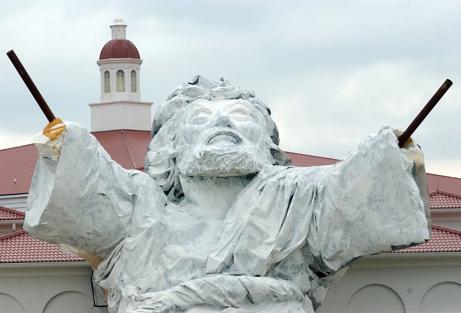 Throwback Thursday Jesus statue burns to the ground