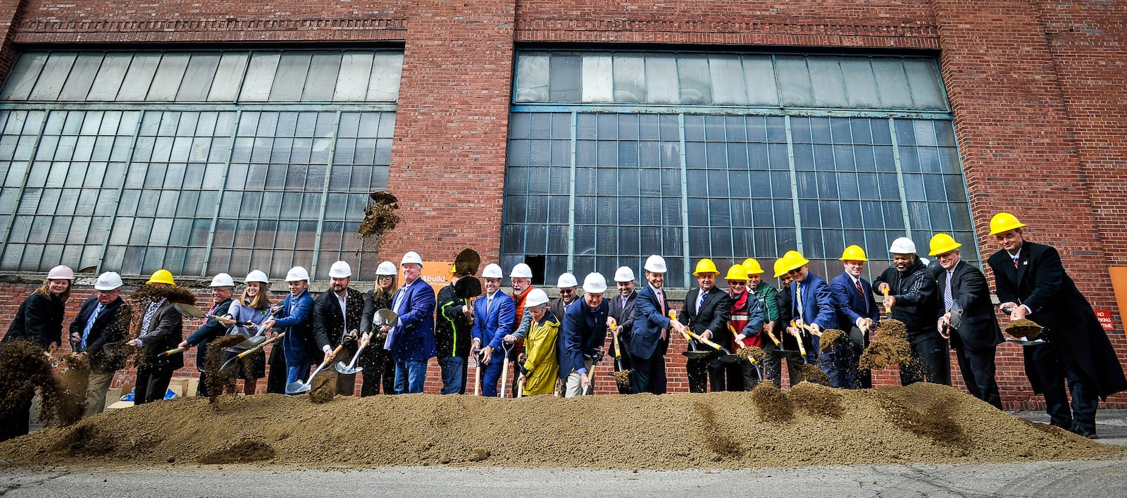 A groundbreaking ceremony was held for Spooky Nook at Champion Mill sports complex Thursday, Oct. 25 in Hamilton. NICK GRAHAM/STAFF