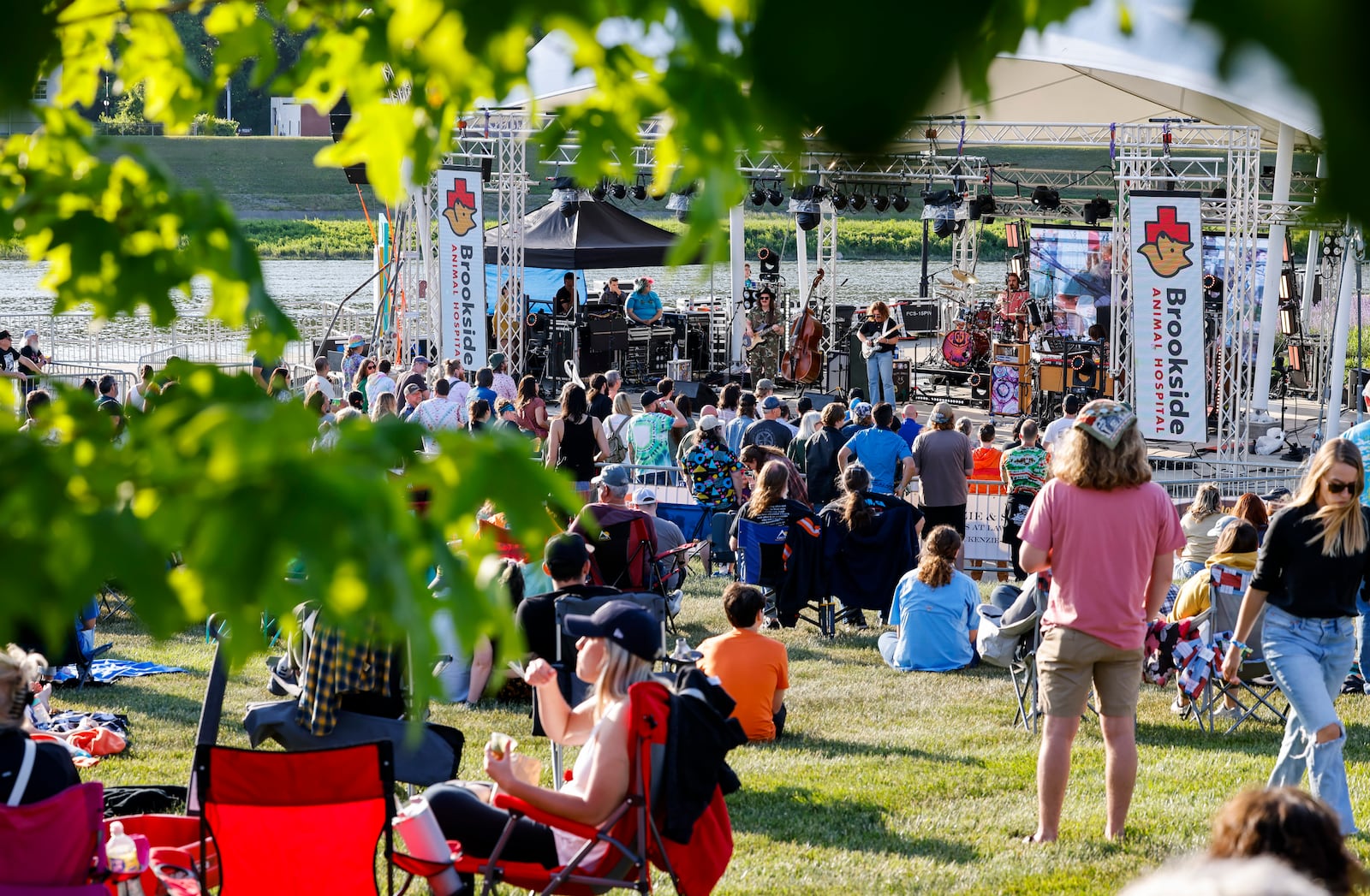 RiversEdge Amphitheater at Marcum Park in Hamilton is hosting concerts throughout the summer. In this photo, people attend the first show at the venue of the current season. FILE