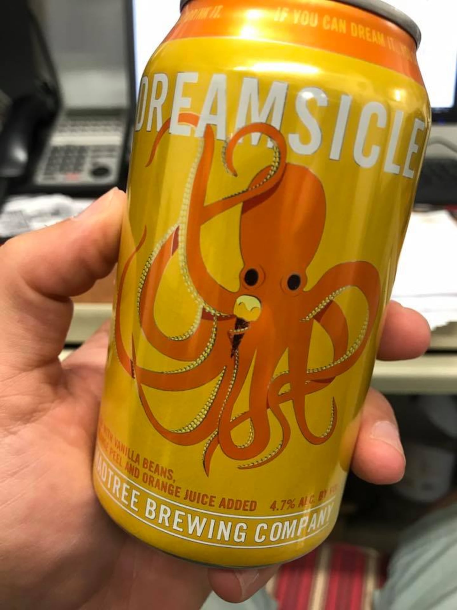 MadTree Brewing Company has released its Dreamsicle beer in cans. Photo by Gus Stathes/Ollie’s Place